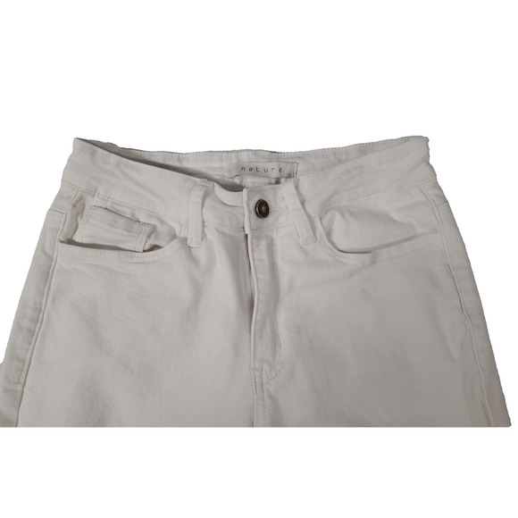 Nature Womens Estilo Jeans Skinny Ripped Distressed Stretch White Size 7/27 - Picture 4 of 11